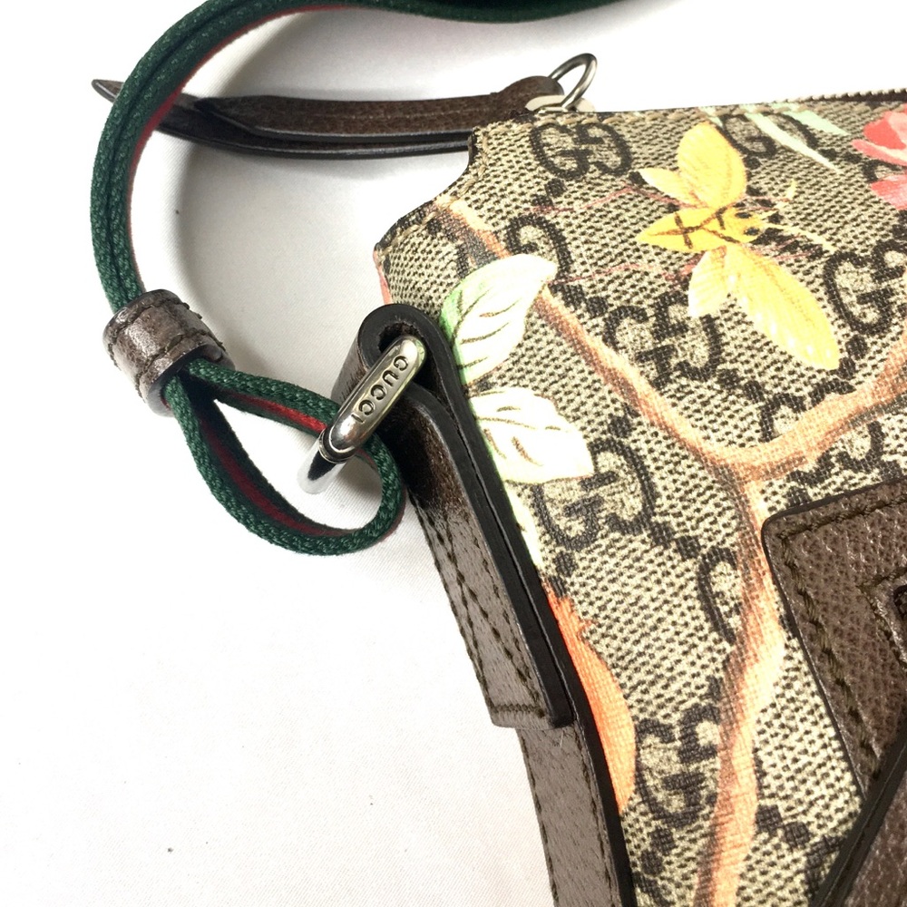 Authentic Gucci Tian crossbody unisex bag brown monogram coated bengal canvas - Picture 14 of 16